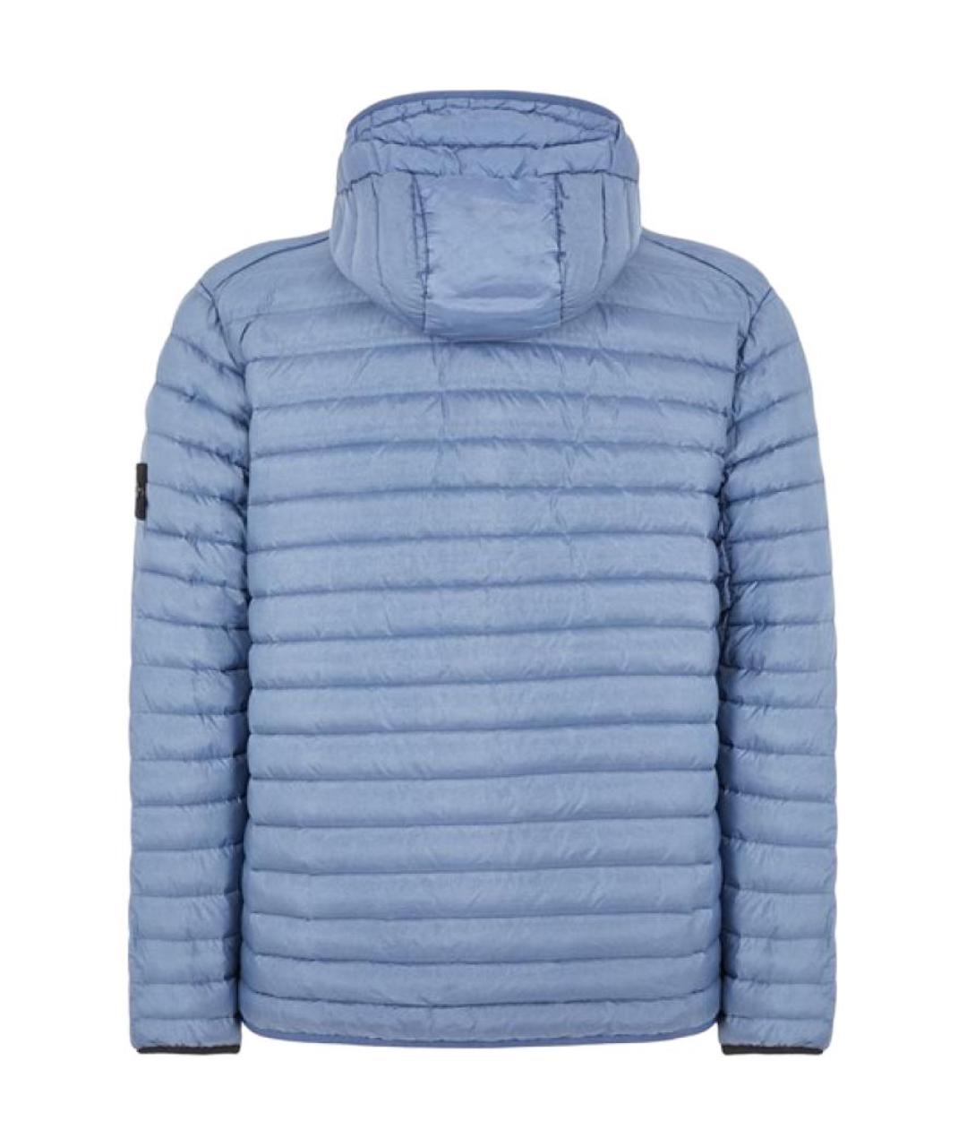 STONE ISLAND Голубая полиамидовая куртка, фото 2