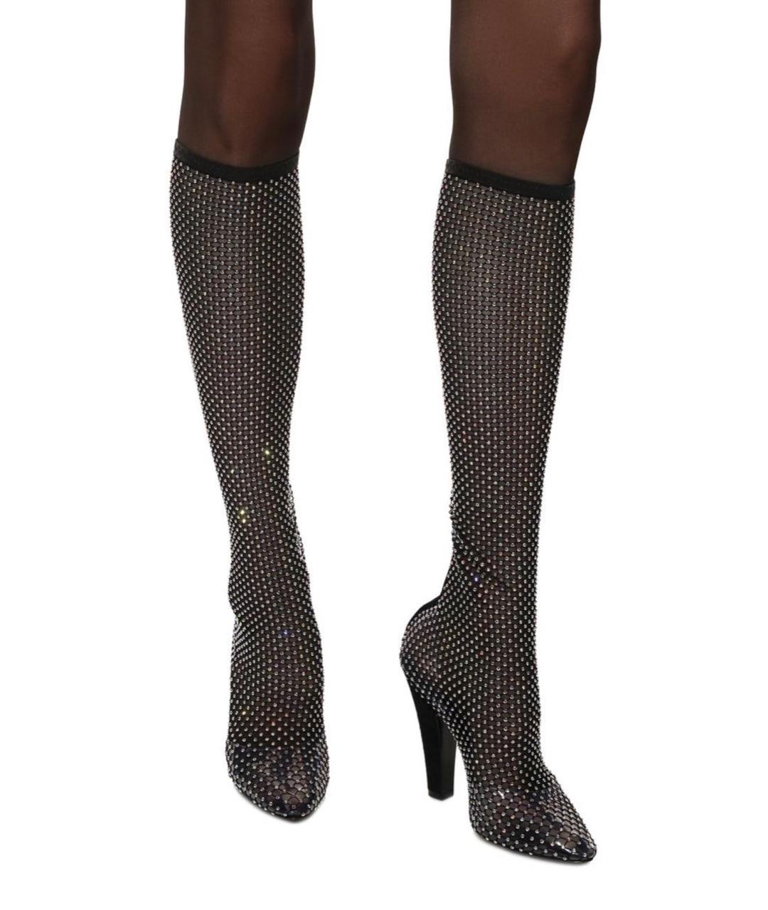 SAINT LAURENT Черные сапоги, фото 2