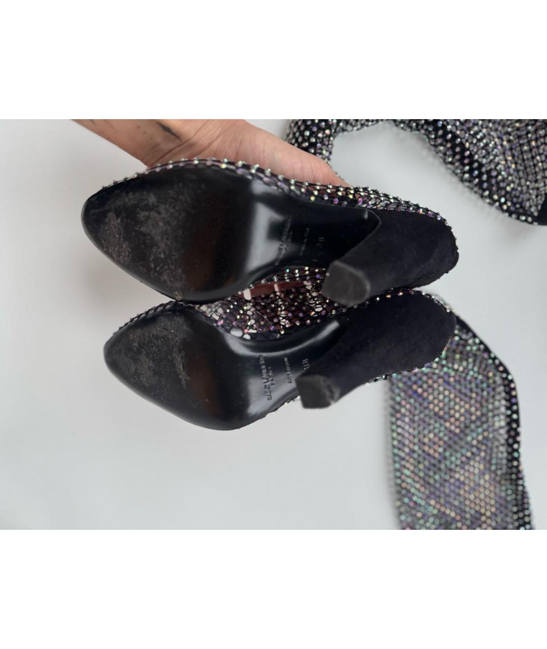 SAINT LAURENT Черные сапоги, фото 7