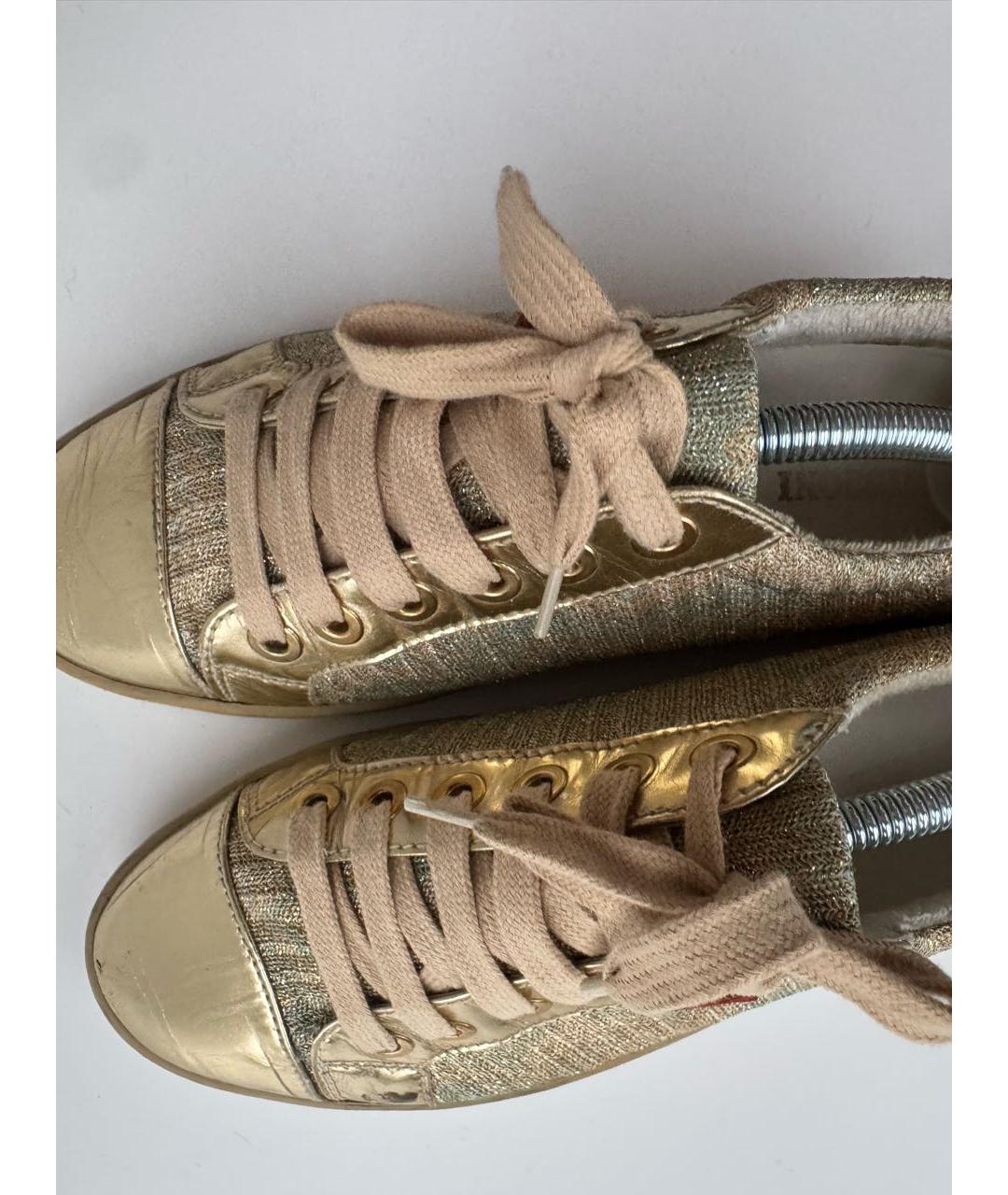 MISSONI Золотые текстильные кеды, фото 7