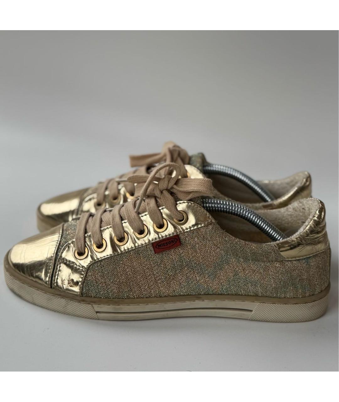 MISSONI Золотые текстильные кеды, фото 9