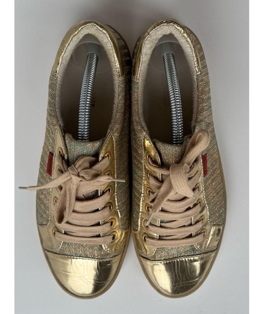 MISSONI Золотые текстильные кеды, фото 3
