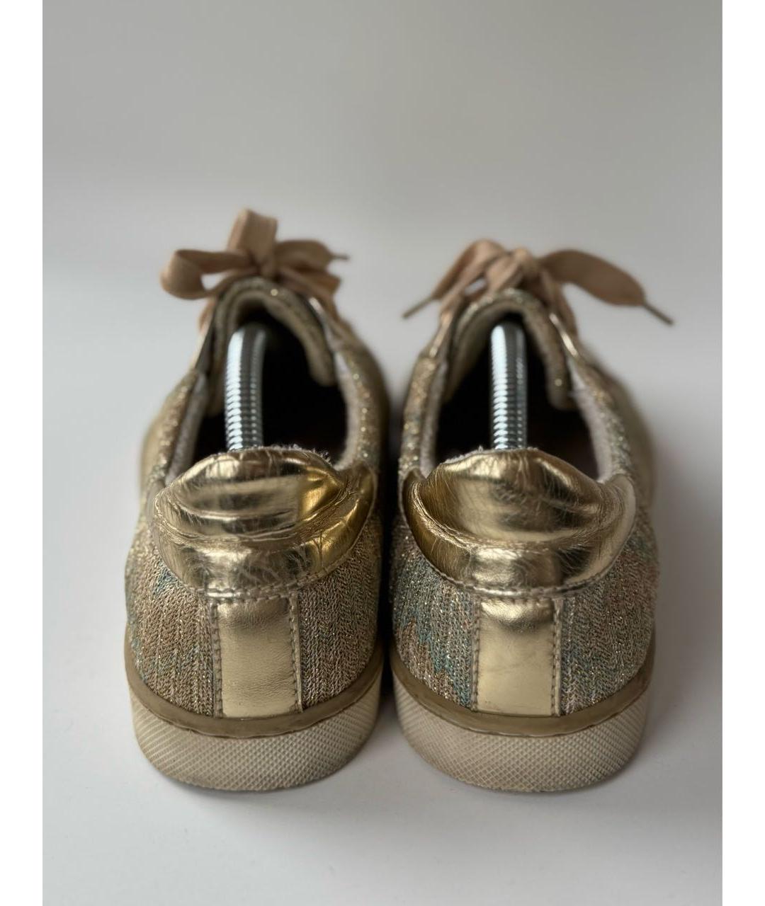 MISSONI Золотые текстильные кеды, фото 4