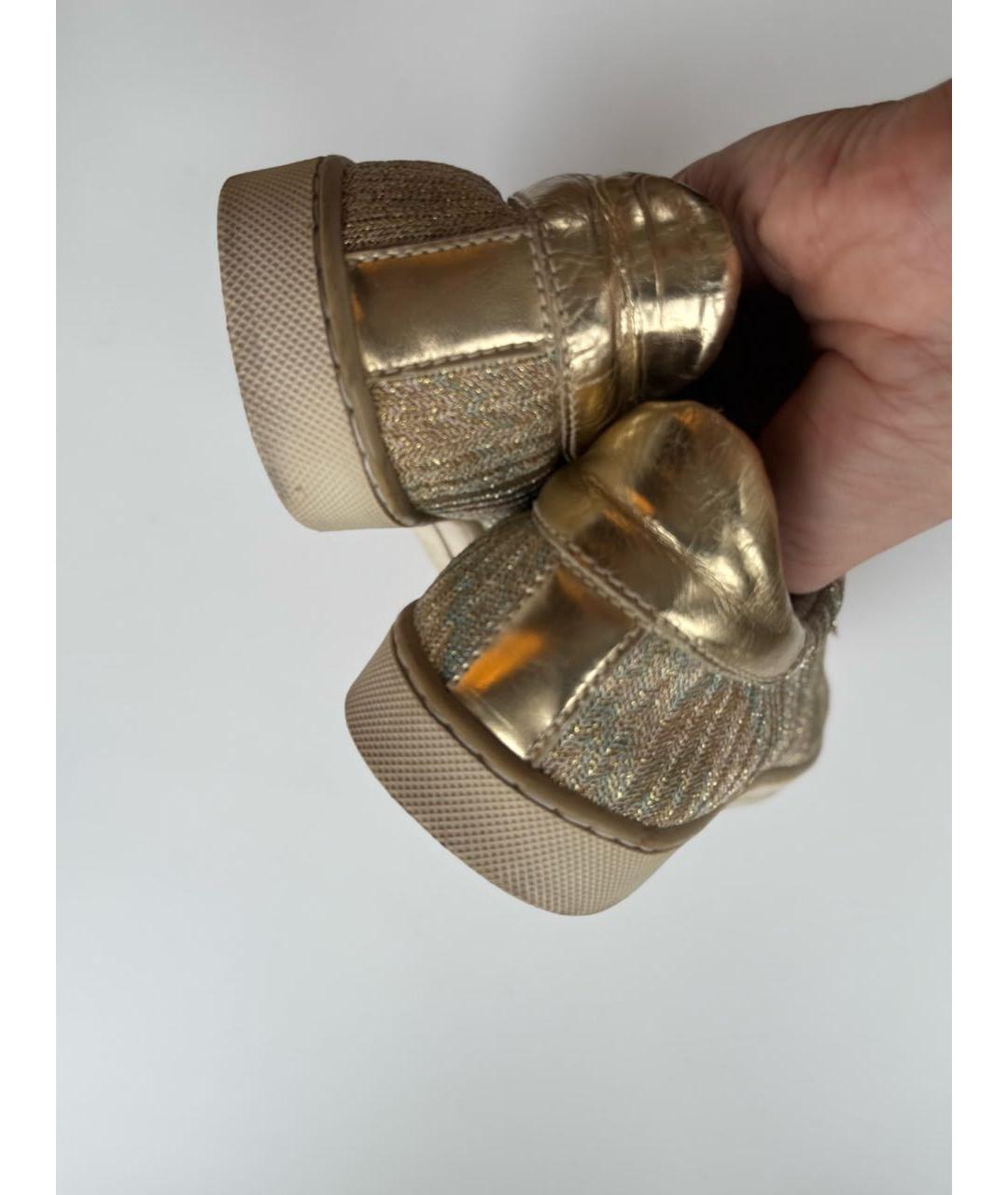 MISSONI Золотые текстильные кеды, фото 5