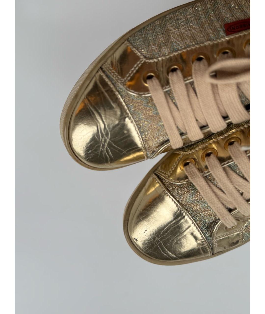 MISSONI Золотые текстильные кеды, фото 6