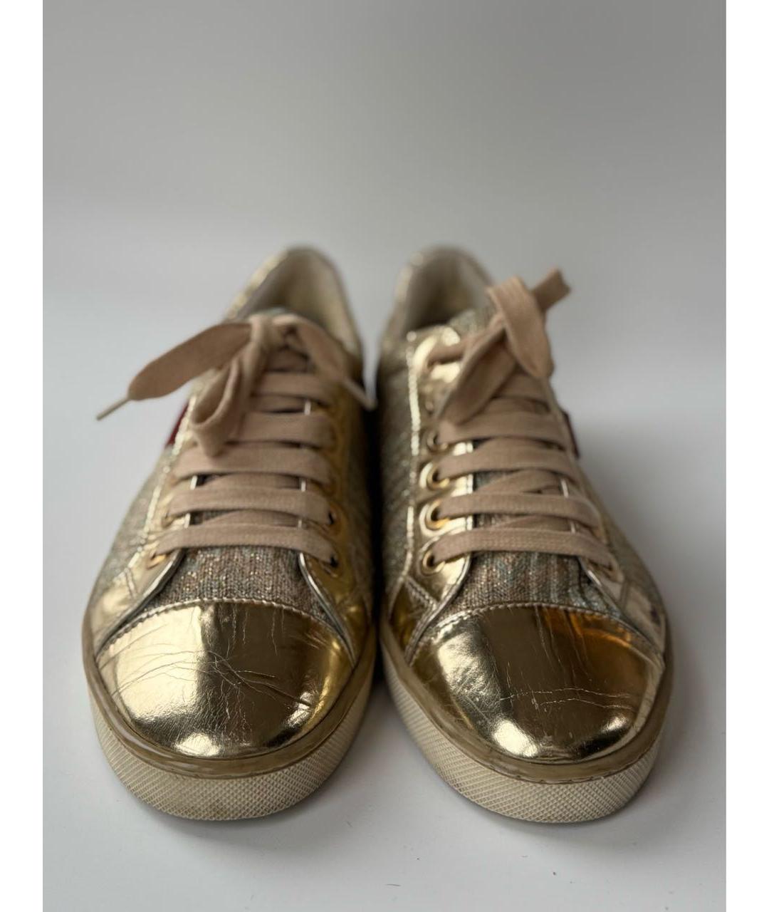 MISSONI Золотые текстильные кеды, фото 2