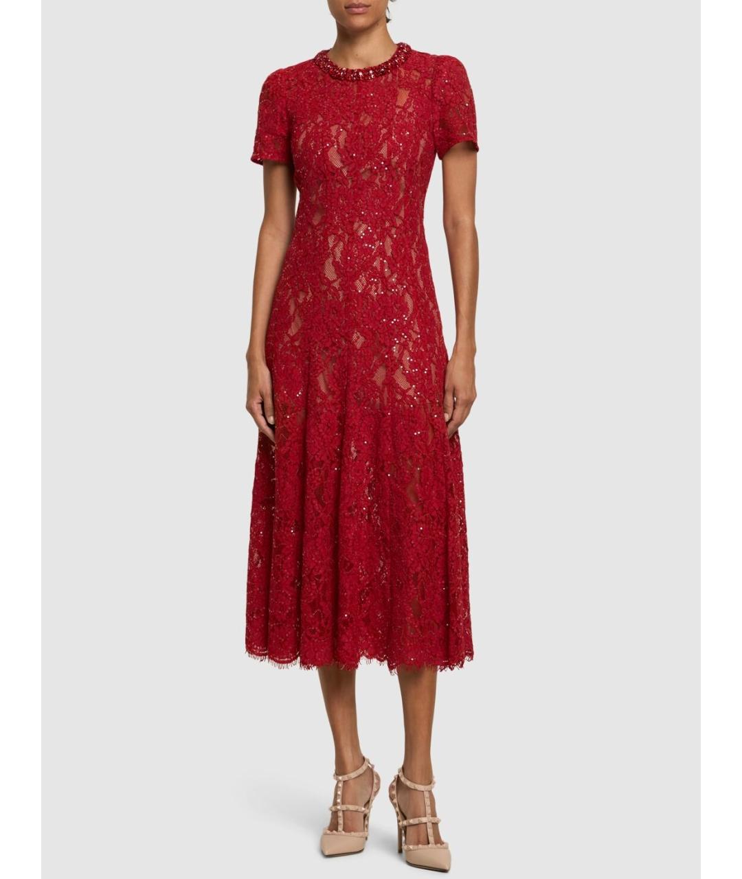 SELF-PORTRAIT Красное коктейльное платье, фото 5