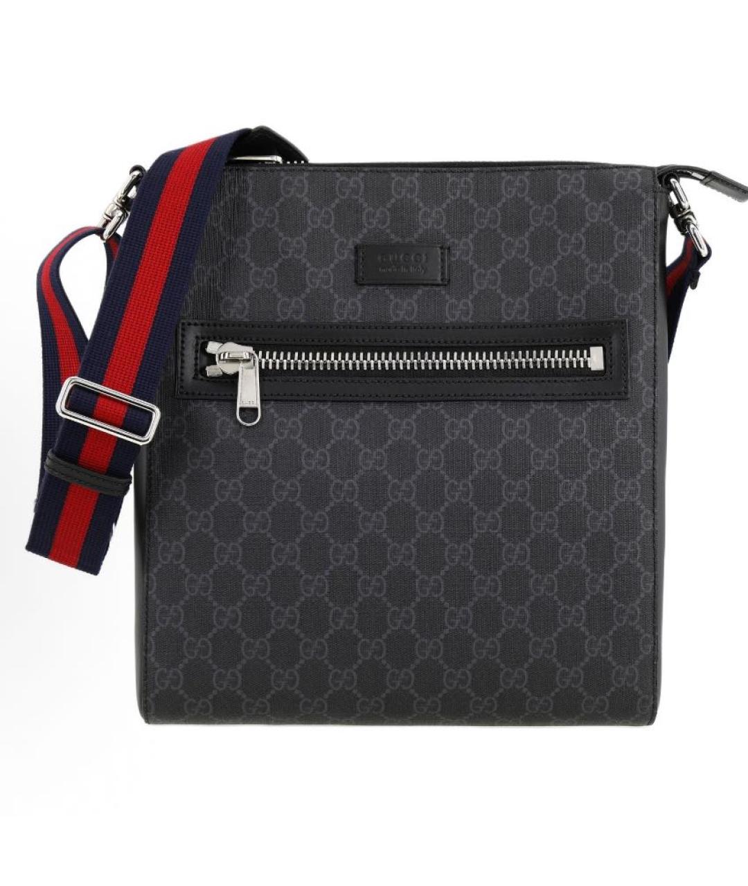 GUCCI Черная кожаная сумка на плечо, фото 1