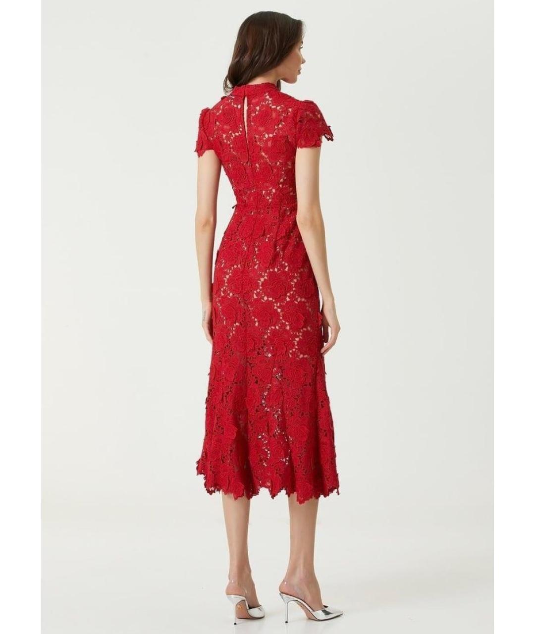 SELF-PORTRAIT Красное коктейльное платье, фото 9