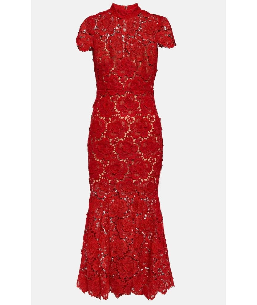 SELF-PORTRAIT Красное коктейльное платье, фото 10