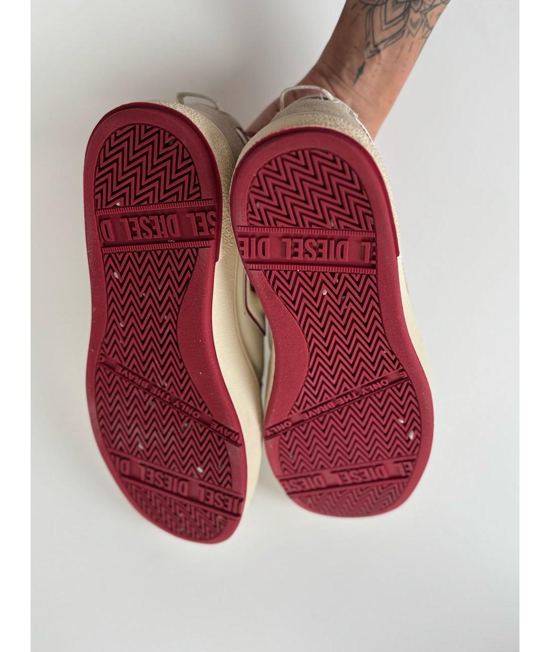 DIESEL Белые кожаные кеды, фото 7