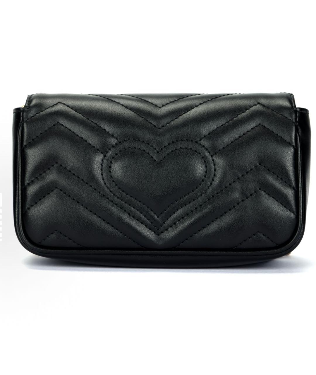 GUCCI Черная кожаная сумка через плечо, фото 3