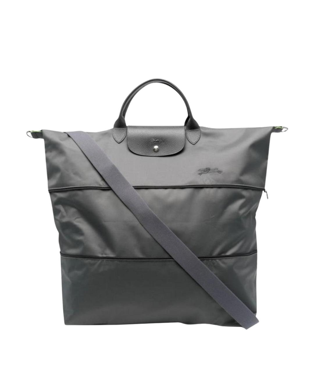 LONGCHAMP Серая тканевая дорожная/спортивная сумка, фото 1