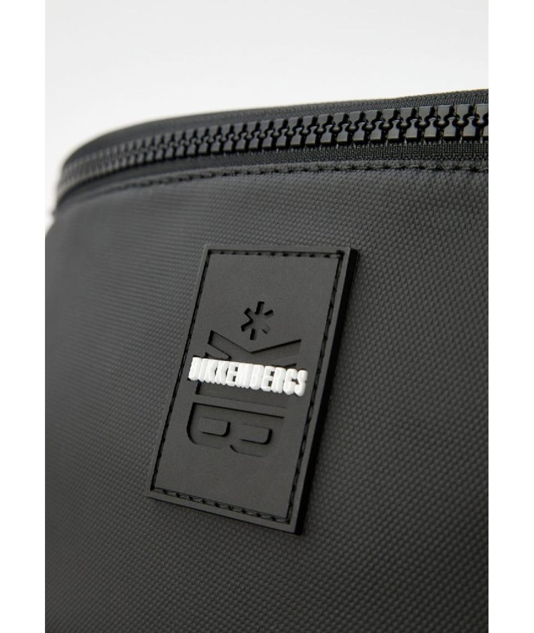 BIKKEMBERGS Черная тканевая поясная сумка, фото 2