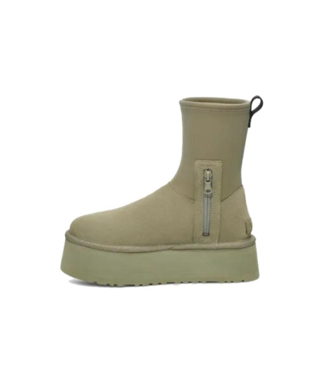 UGG AUSTRALIA Зеленые нубуковые ботинки, фото 2