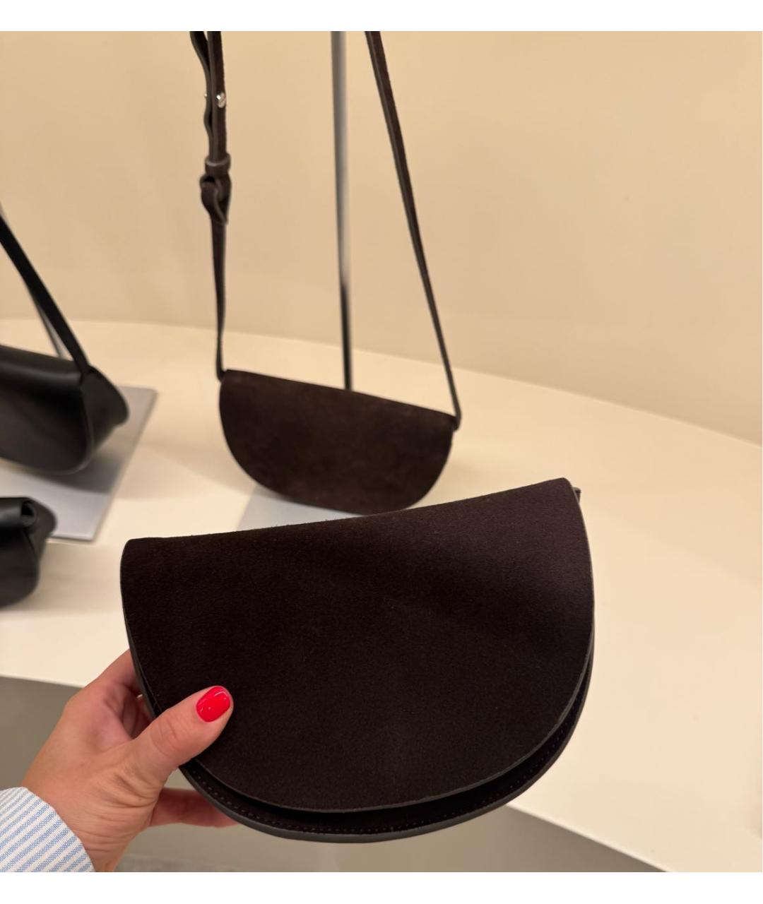 COS Коричневая замшевая сумка через плечо, фото 2