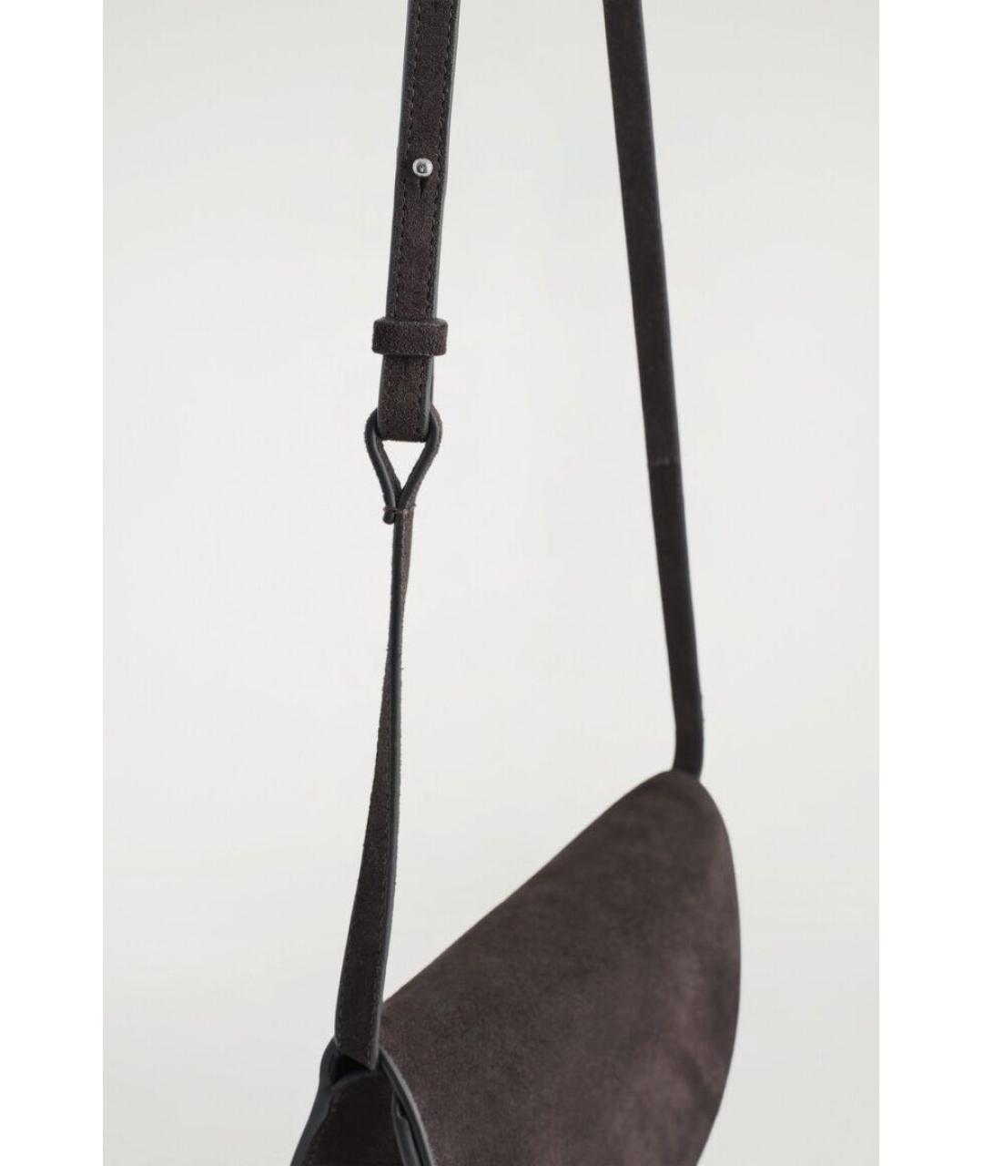 COS Коричневая замшевая сумка через плечо, фото 3