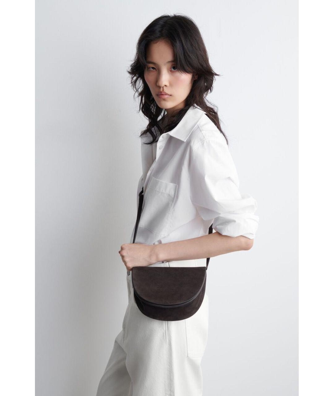 COS Коричневая замшевая сумка через плечо, фото 6