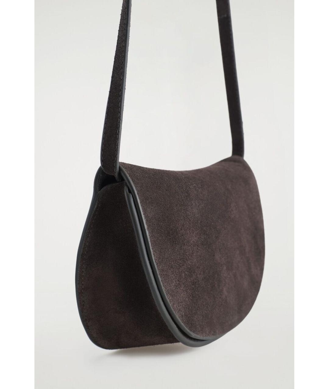 COS Коричневая замшевая сумка через плечо, фото 4