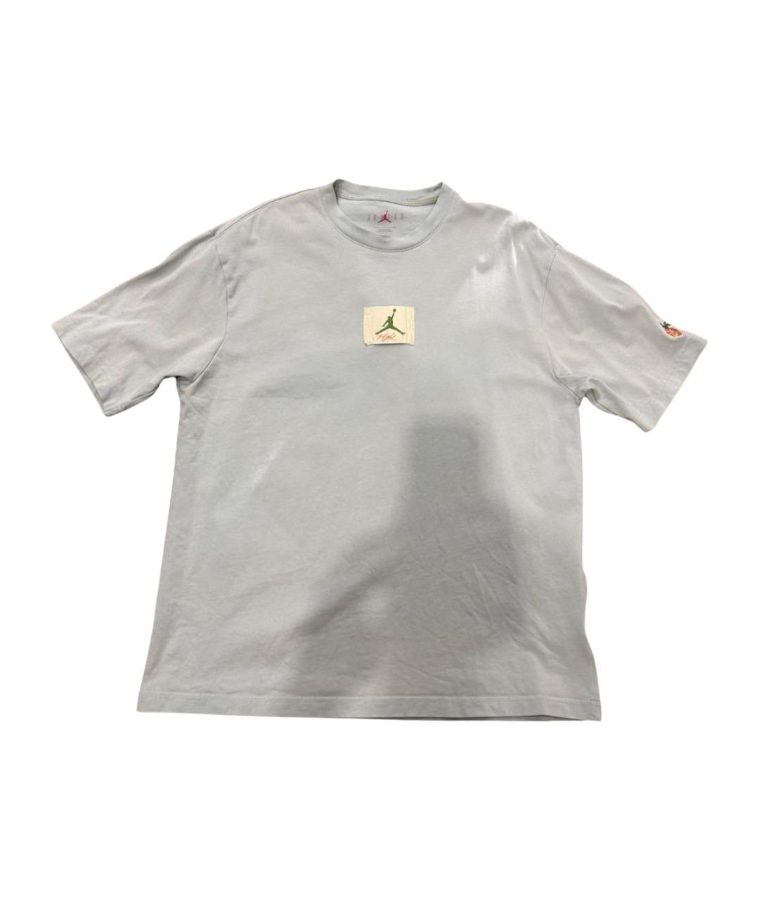 JORDAN Голубая хлопковая футболка, фото 1