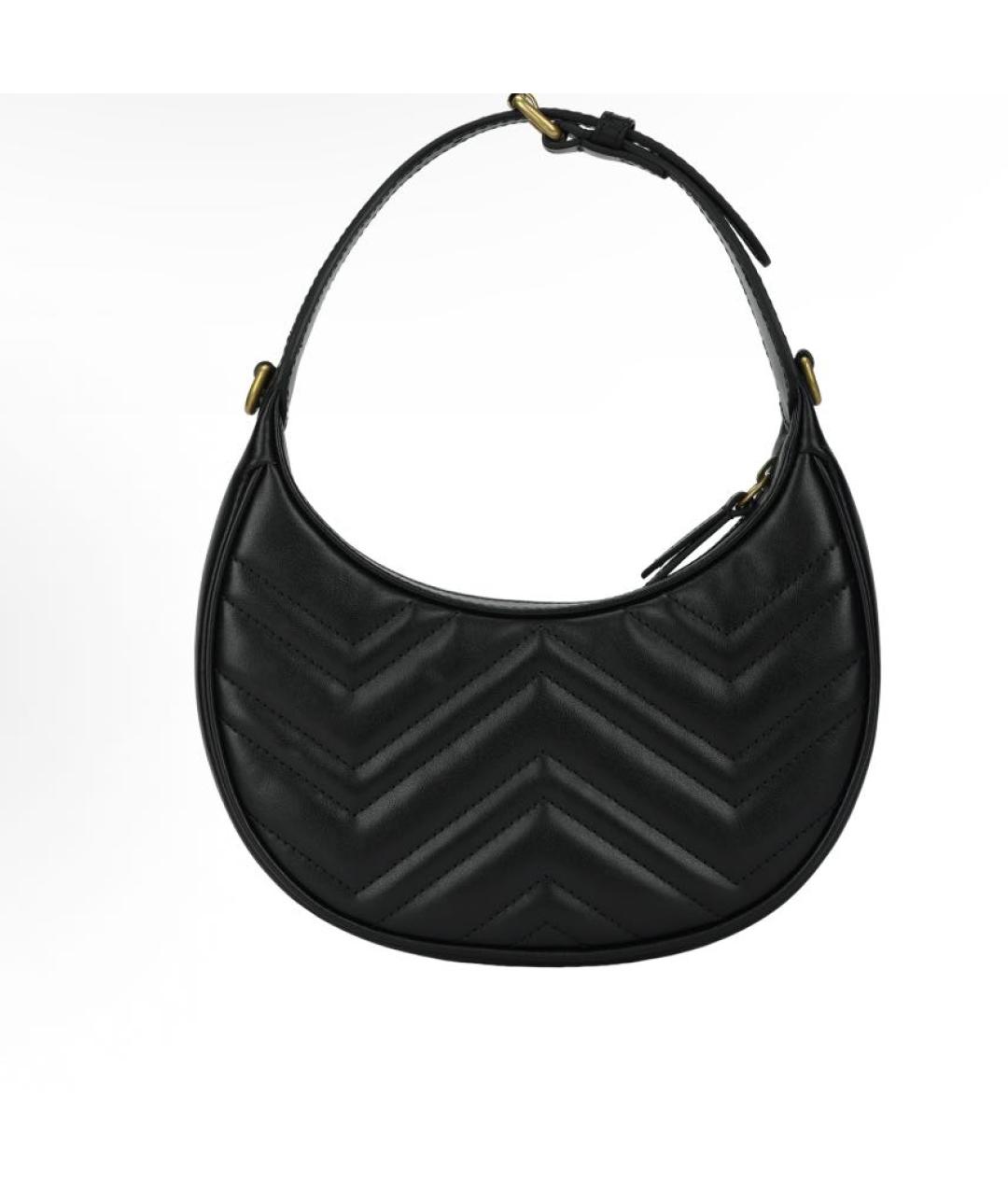 GUCCI Черная кожаная сумка через плечо, фото 3