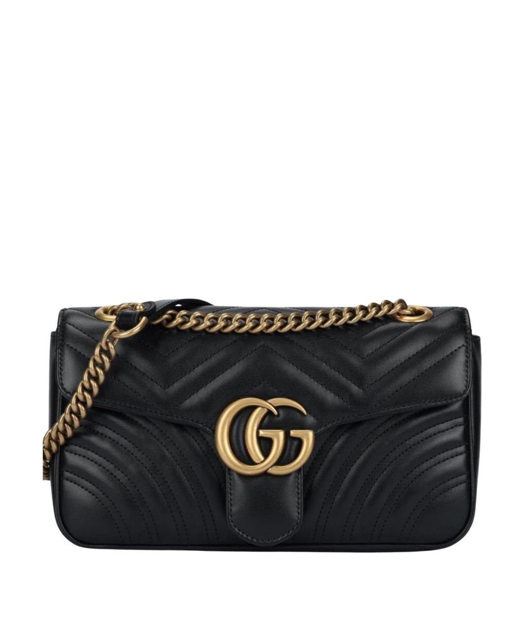 GUCCI Черная кожаная сумка через плечо, фото 1