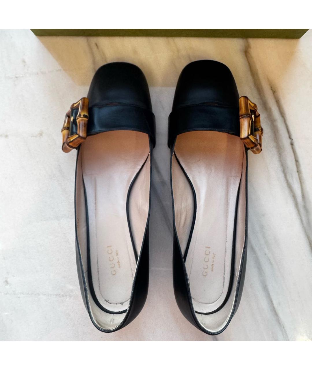 GUCCI Черные туфли из лакированной кожи, фото 4