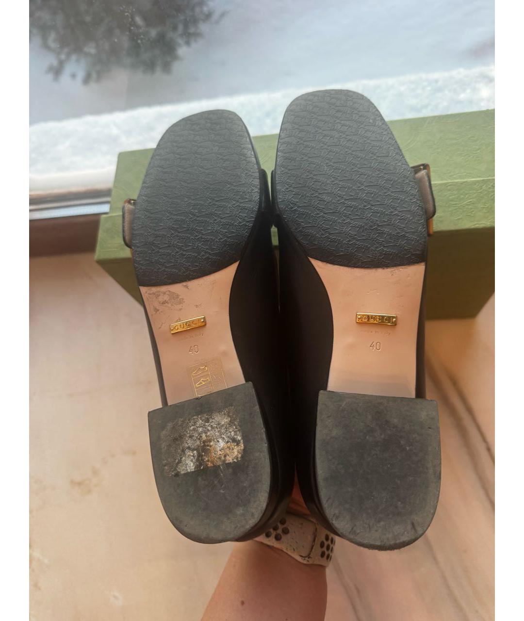 GUCCI Черные туфли из лакированной кожи, фото 5