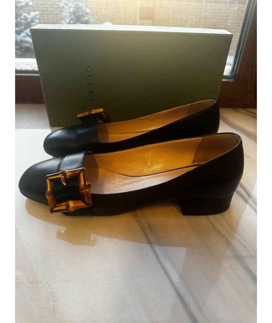 GUCCI Черные туфли из лакированной кожи, фото 2