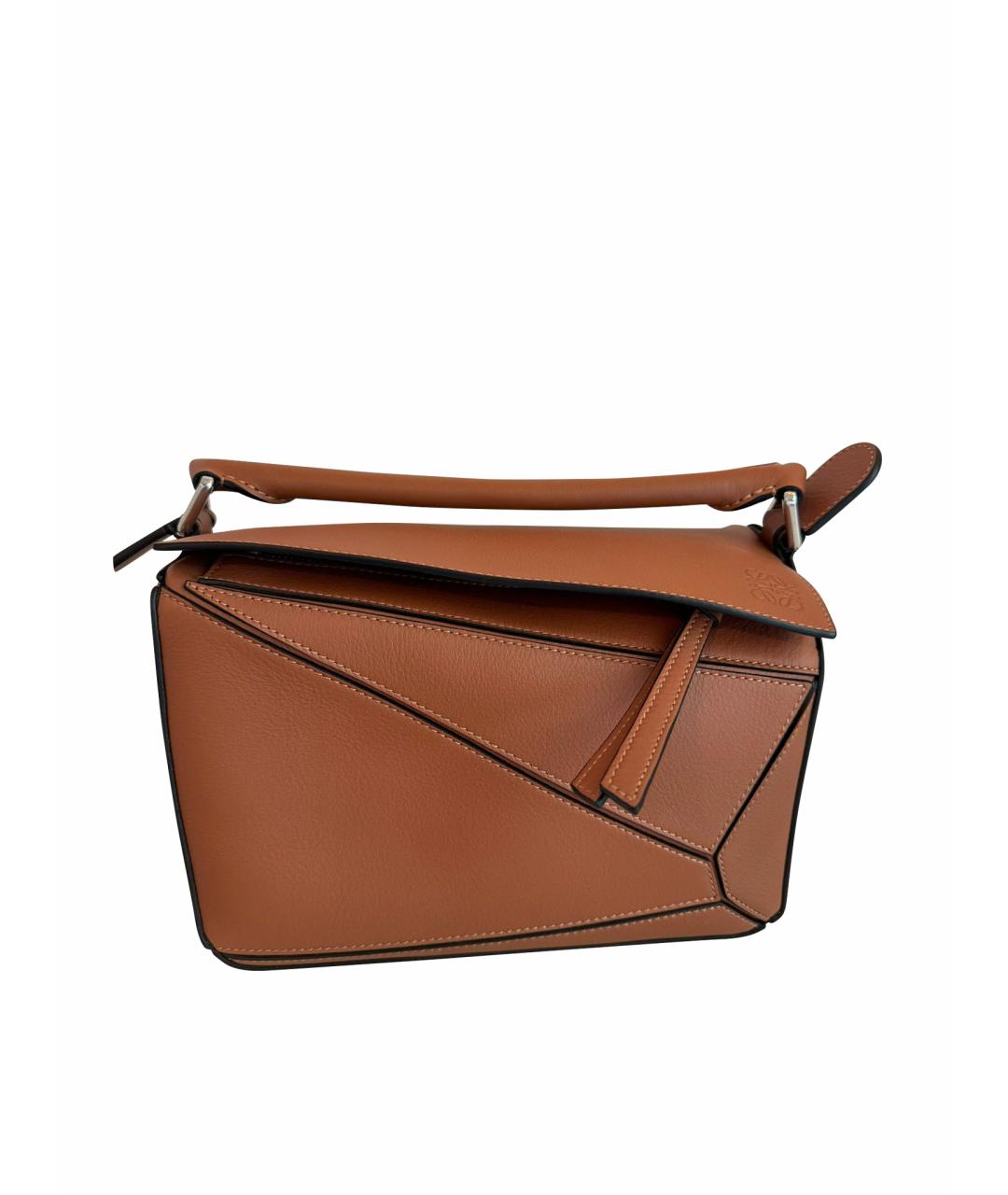 LOEWE Коричневая кожаная поясная сумка, фото 1