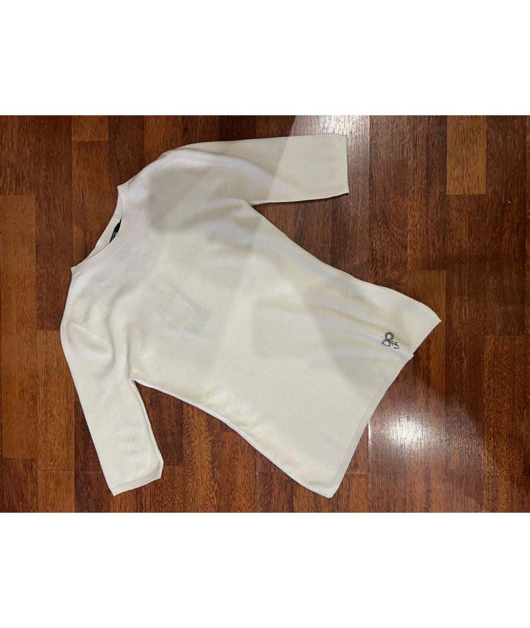 MISS BLUMARINE Белый шерстяной джемпер / свитер, фото 3