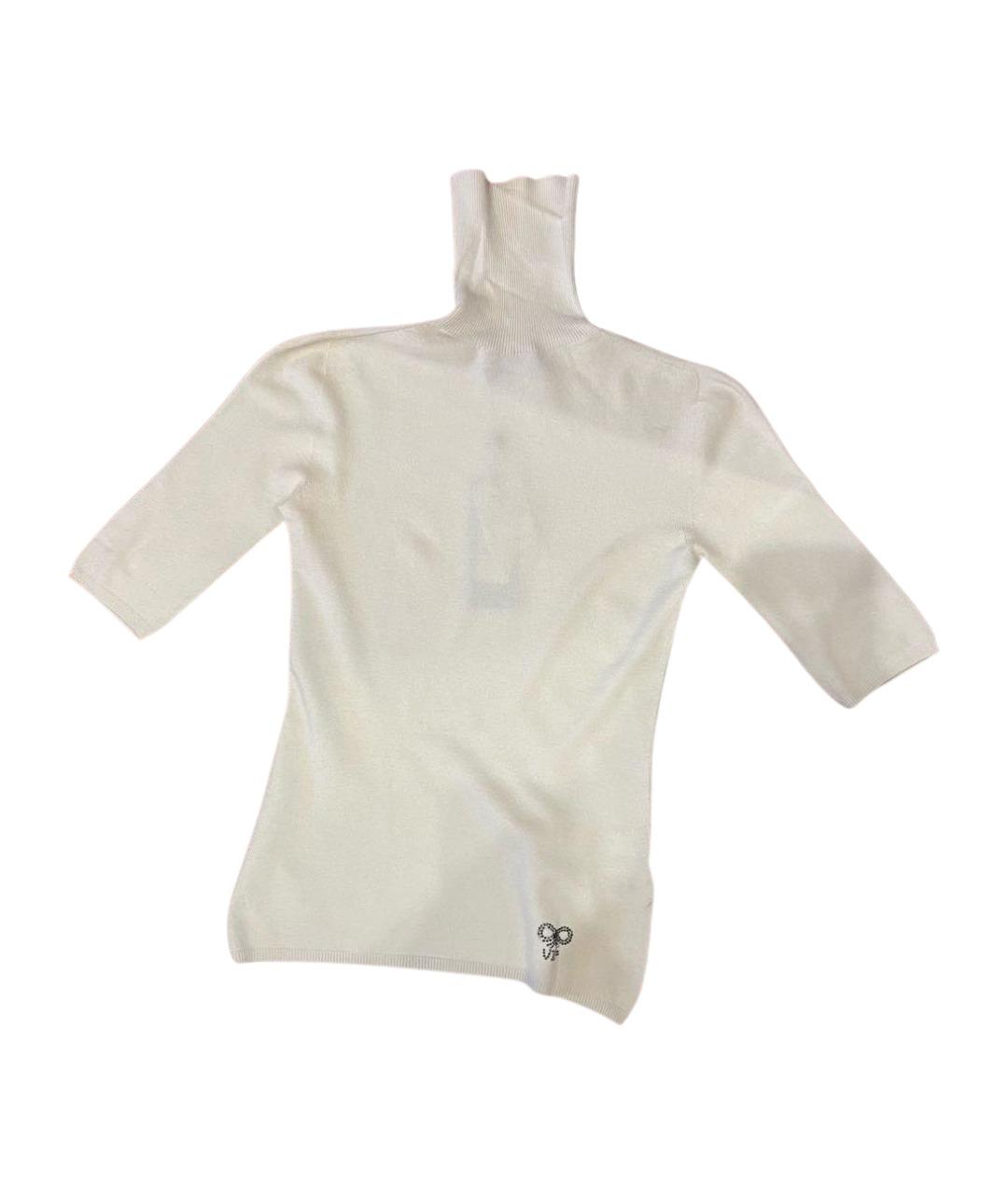 MISS BLUMARINE Белая шерстяная водолазка, фото 1