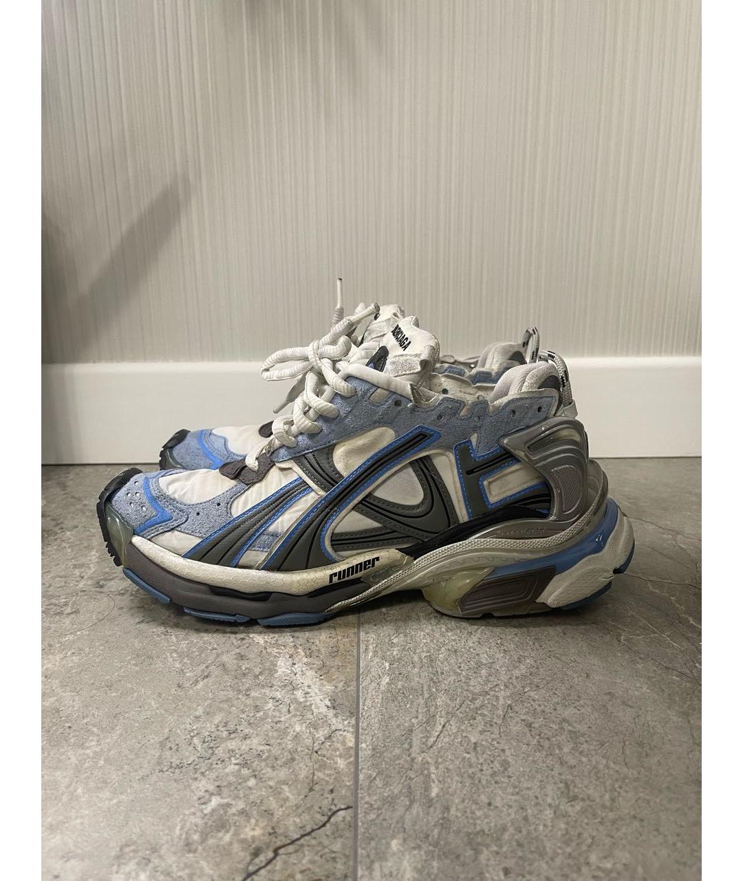 BALENCIAGA Серые текстильные низкие кроссовки / кеды, фото 6