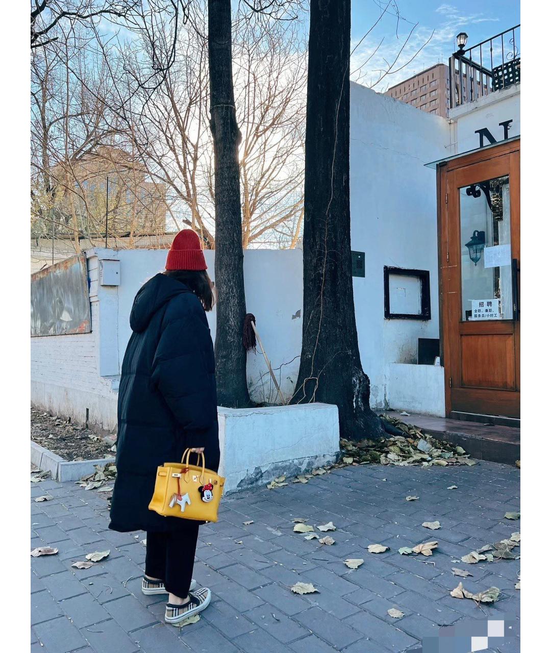 HERMES Желтая кожаная сумка с короткими ручками, фото 7