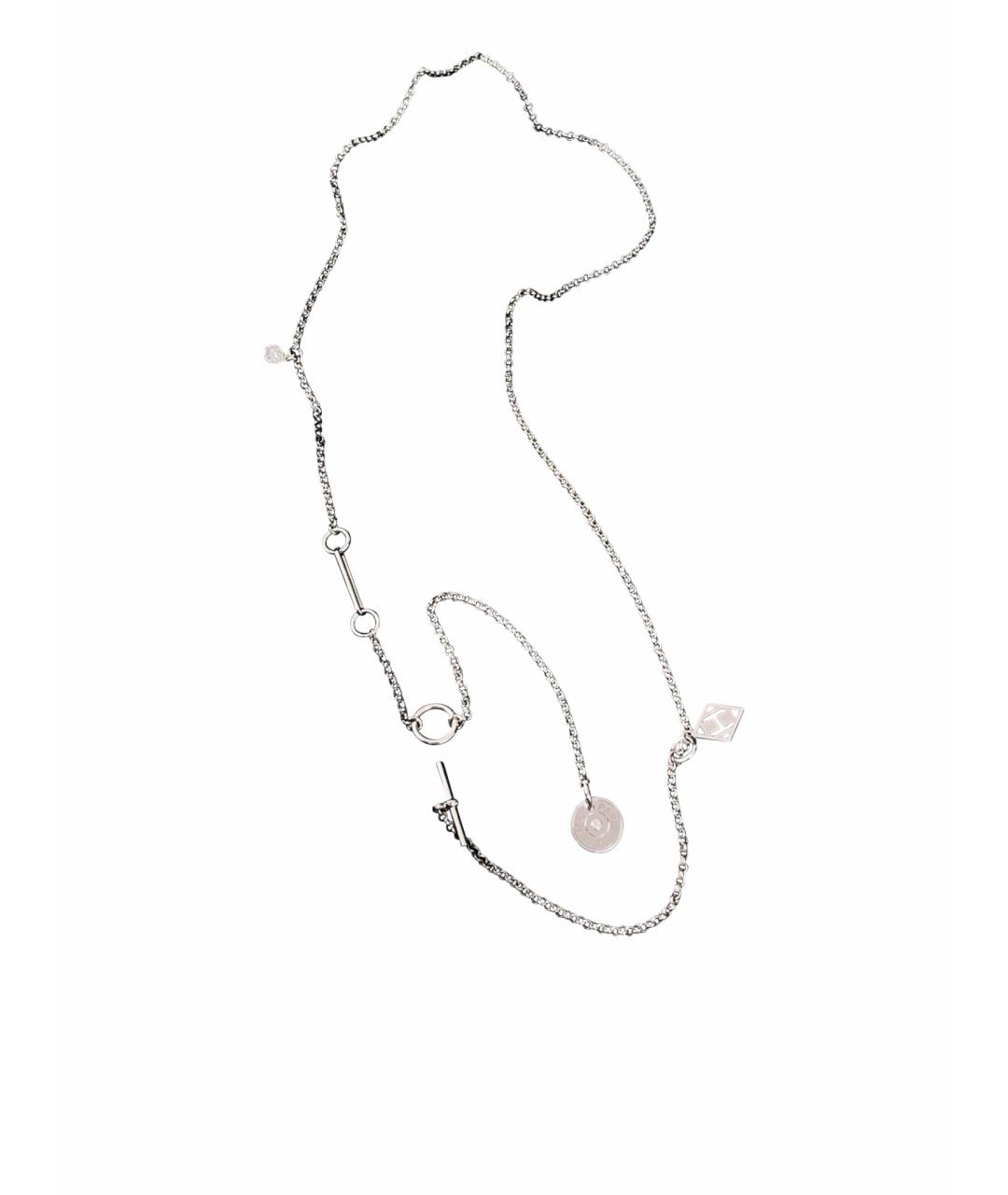 HERMES Серебряное колье из белого золота, фото 1