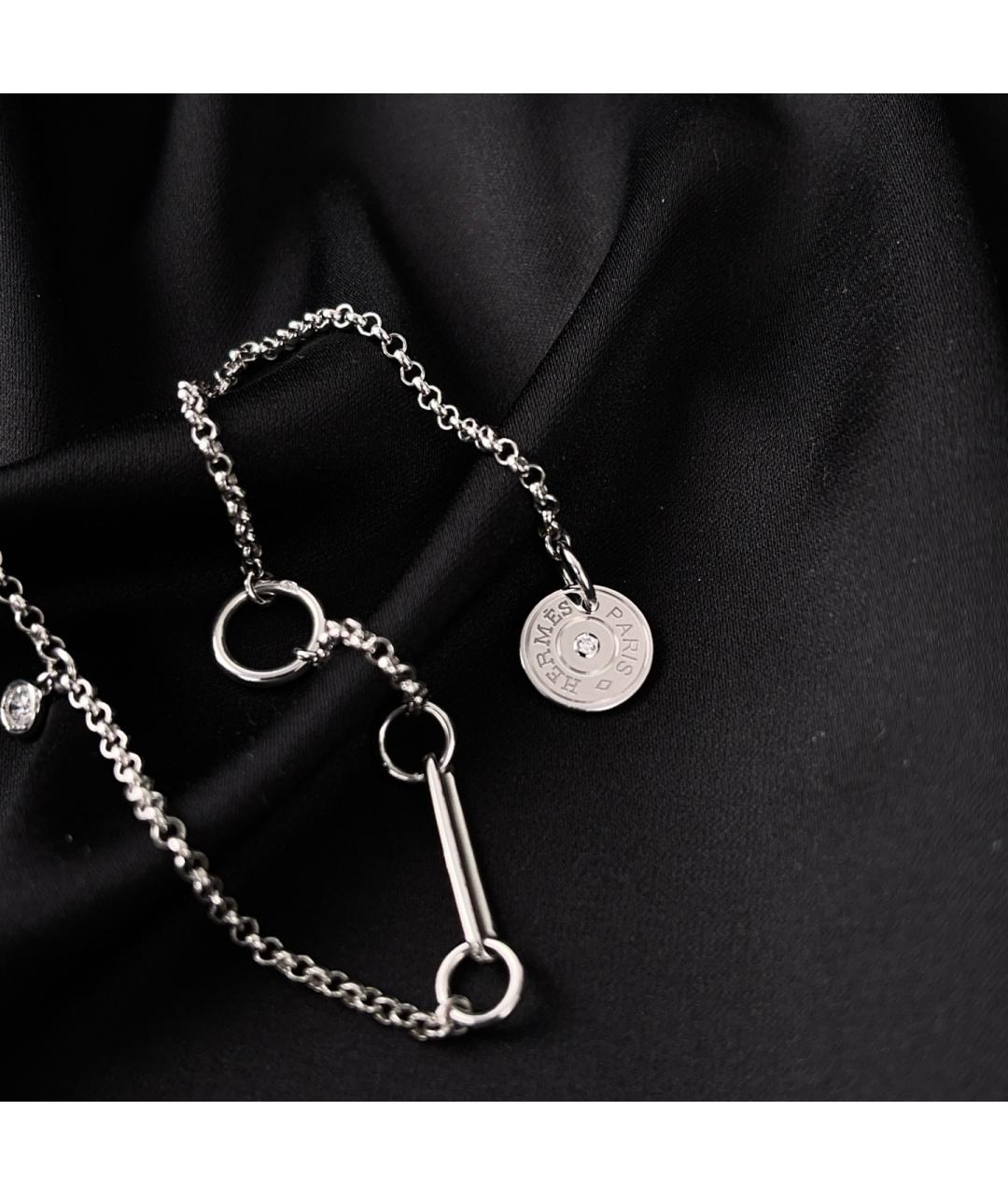 HERMES Серебряное колье из белого золота, фото 8