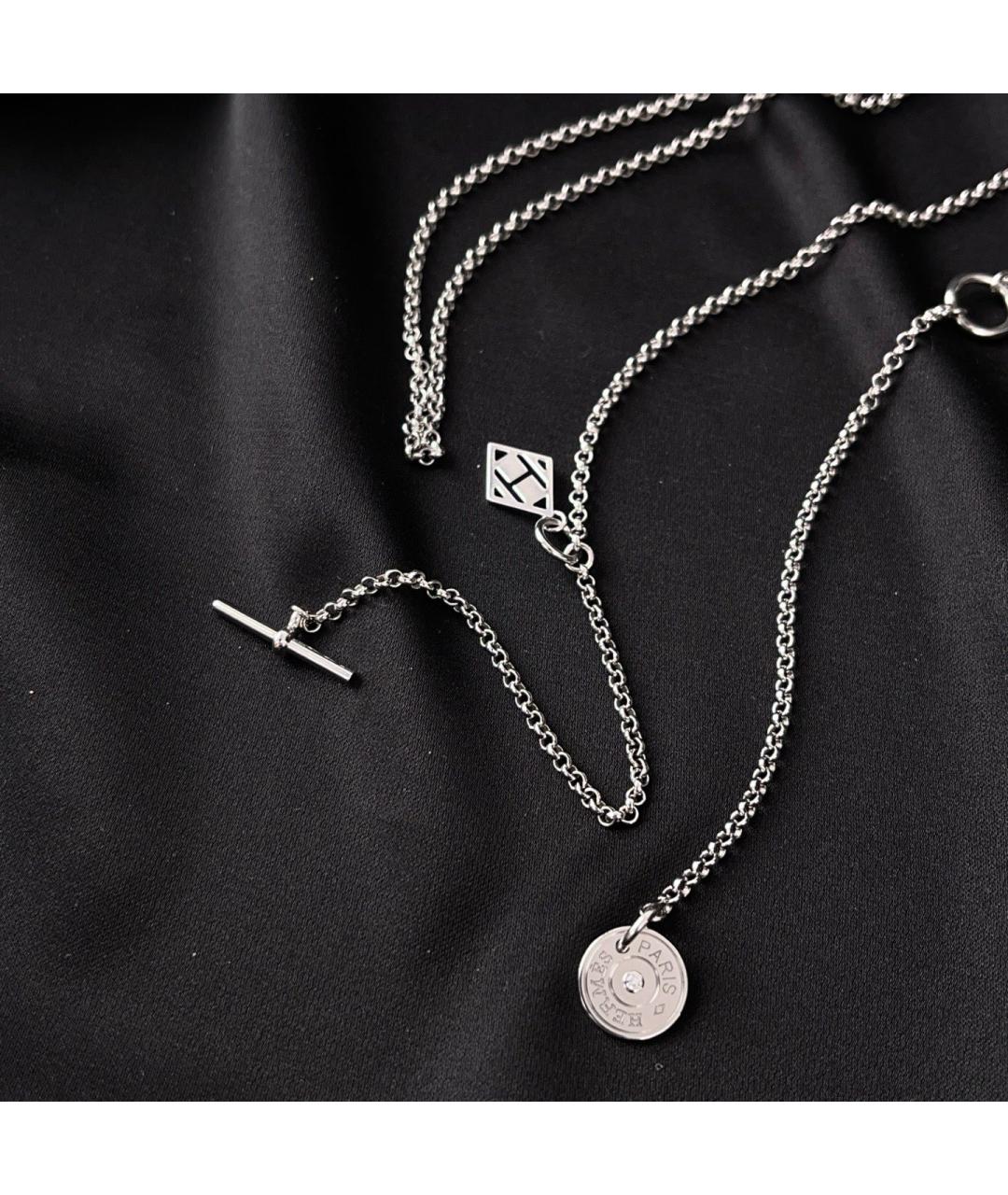 HERMES Серебряное колье из белого золота, фото 4