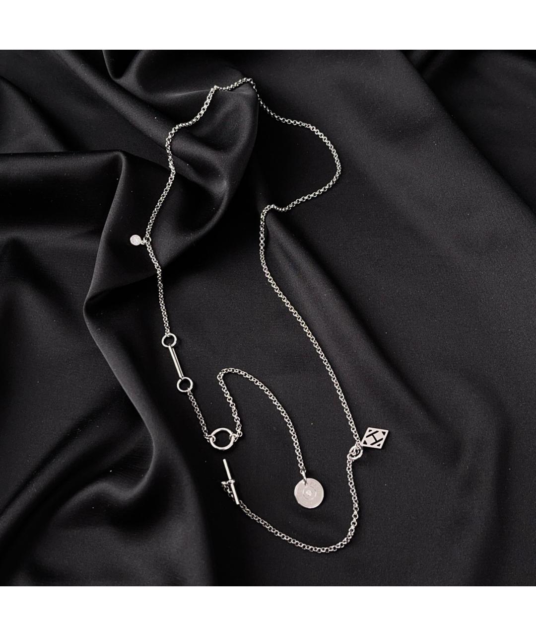 HERMES Серебряное колье из белого золота, фото 10