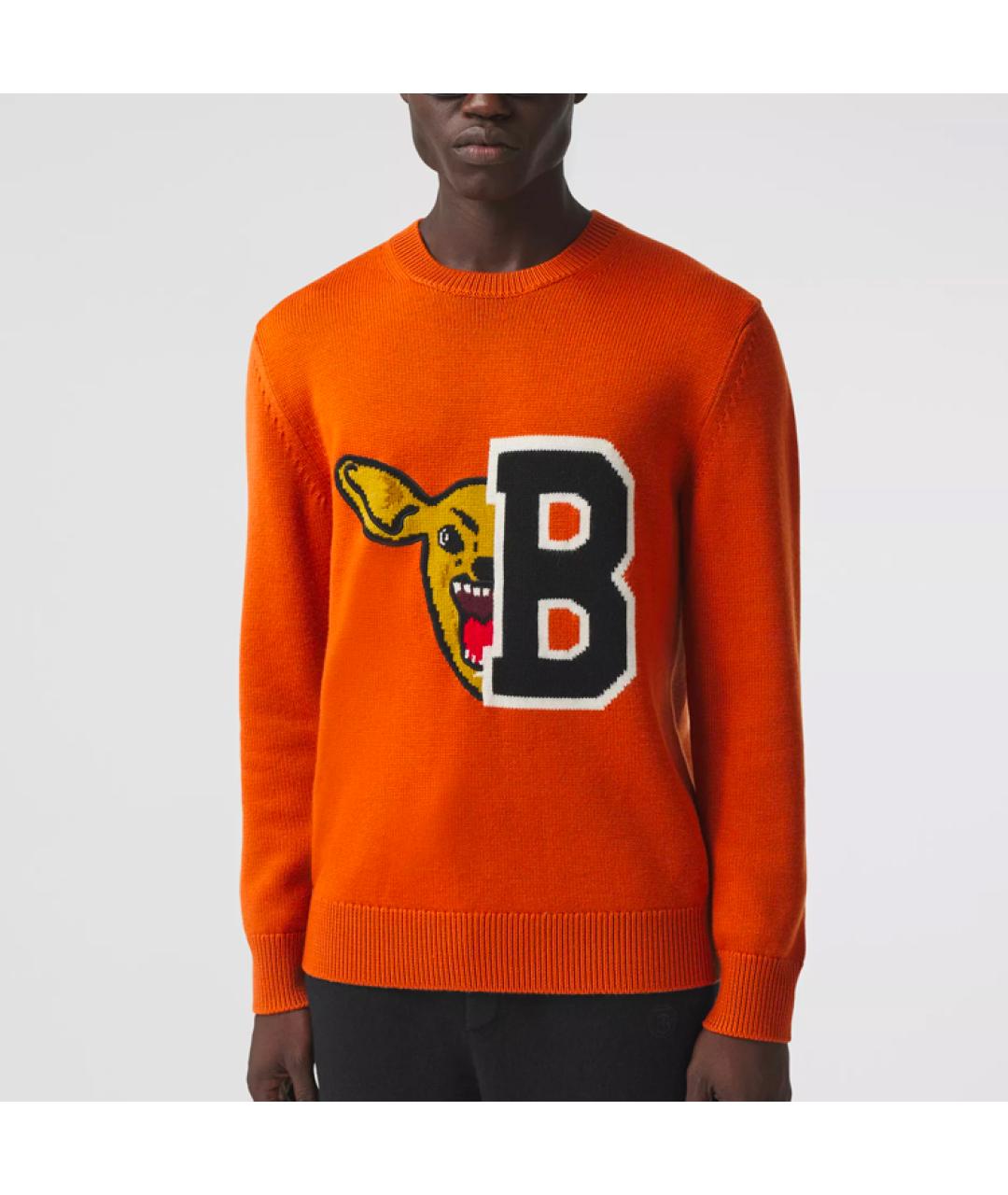 BURBERRY Оранжевый джемпер / свитер, фото 3
