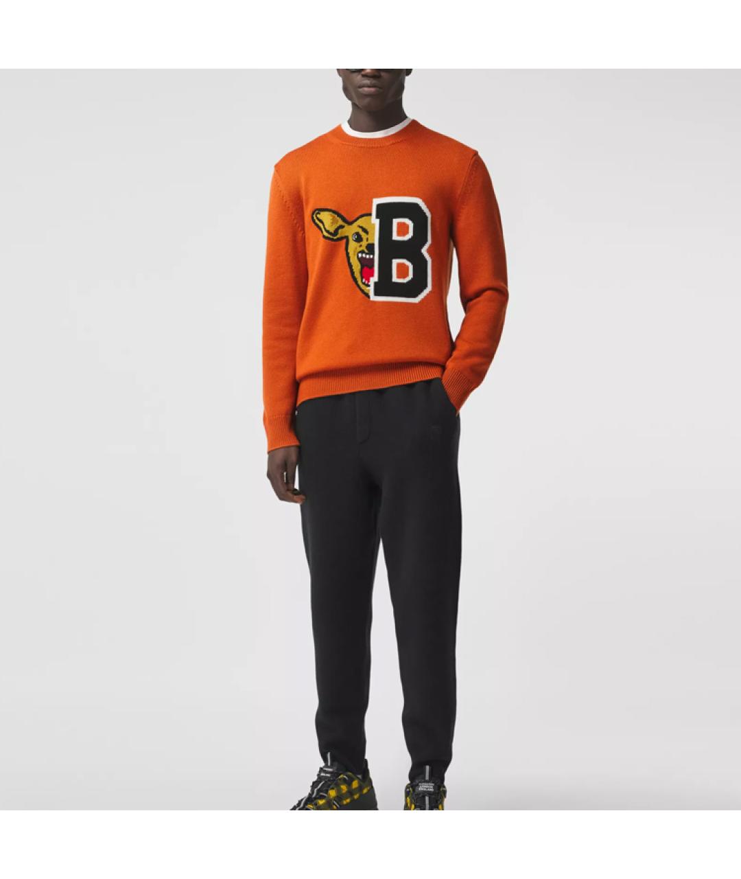 BURBERRY Оранжевый джемпер / свитер, фото 2