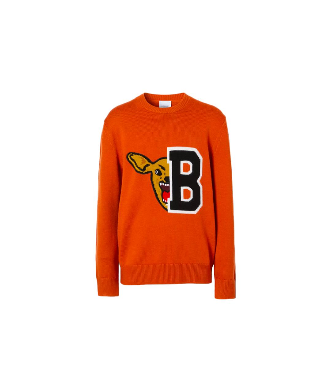 BURBERRY Оранжевый джемпер / свитер, фото 1