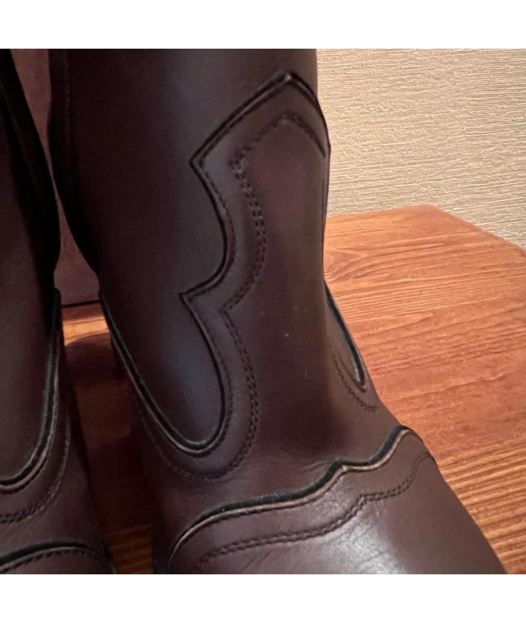 ETRO Коричневые кожаные ботильоны, фото 5