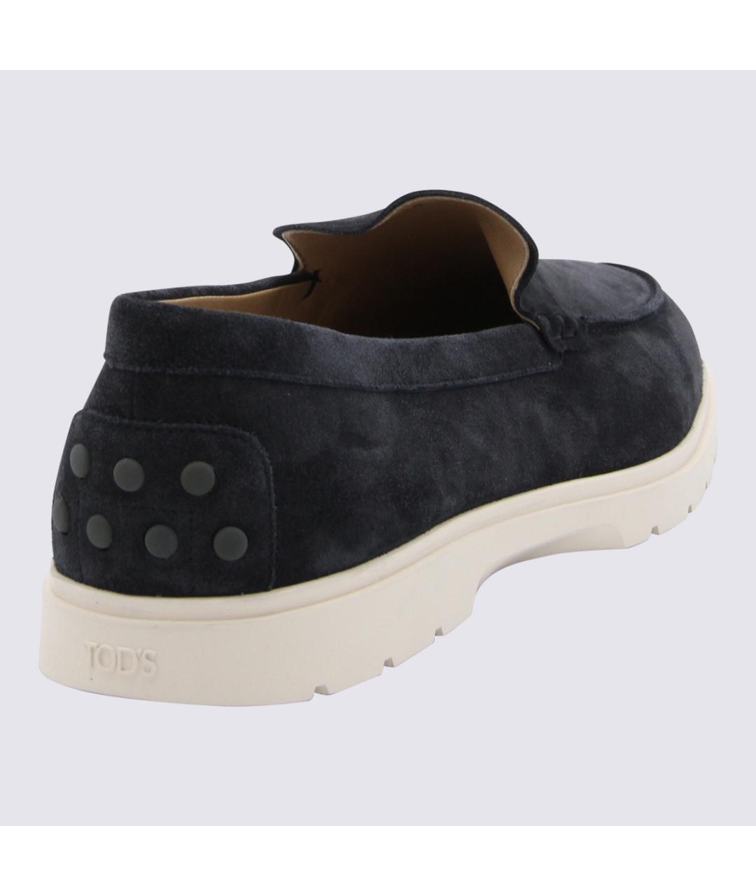TOD'S Темно-синие замшевые лоферы, фото 2
