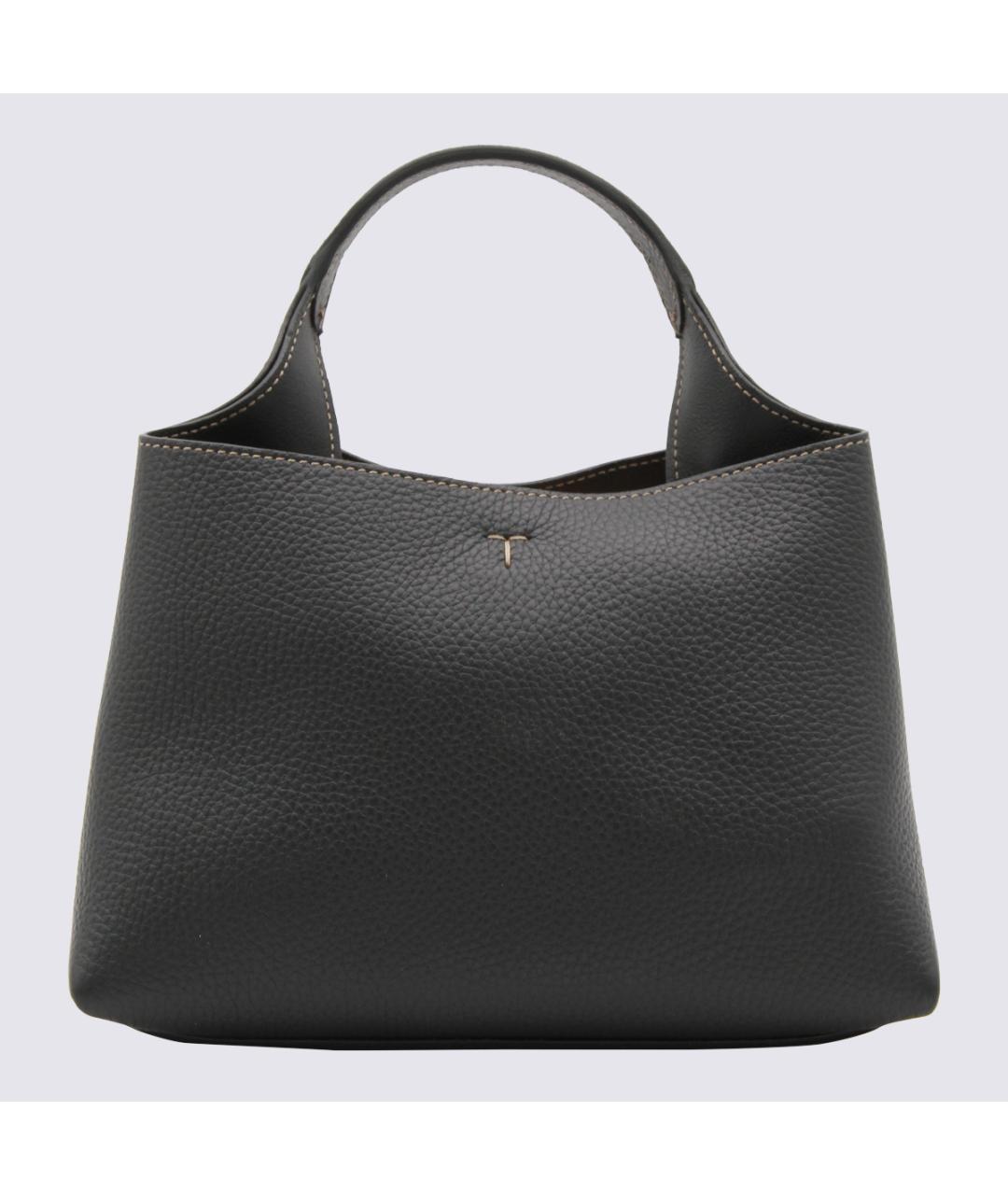 TOD'S Черная кожаная сумка тоут, фото 2