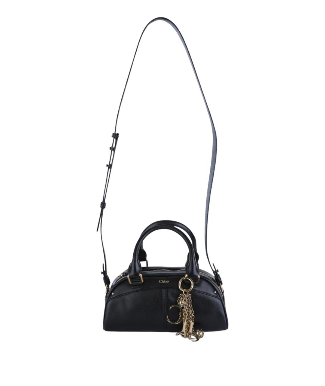 CHLOE Черная кожаная сумка через плечо, фото 1