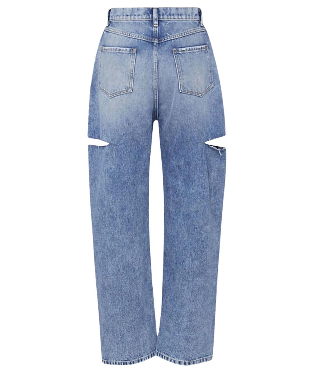 MAISON MARGIELA Синие хлопковые джинсы клеш, фото 2