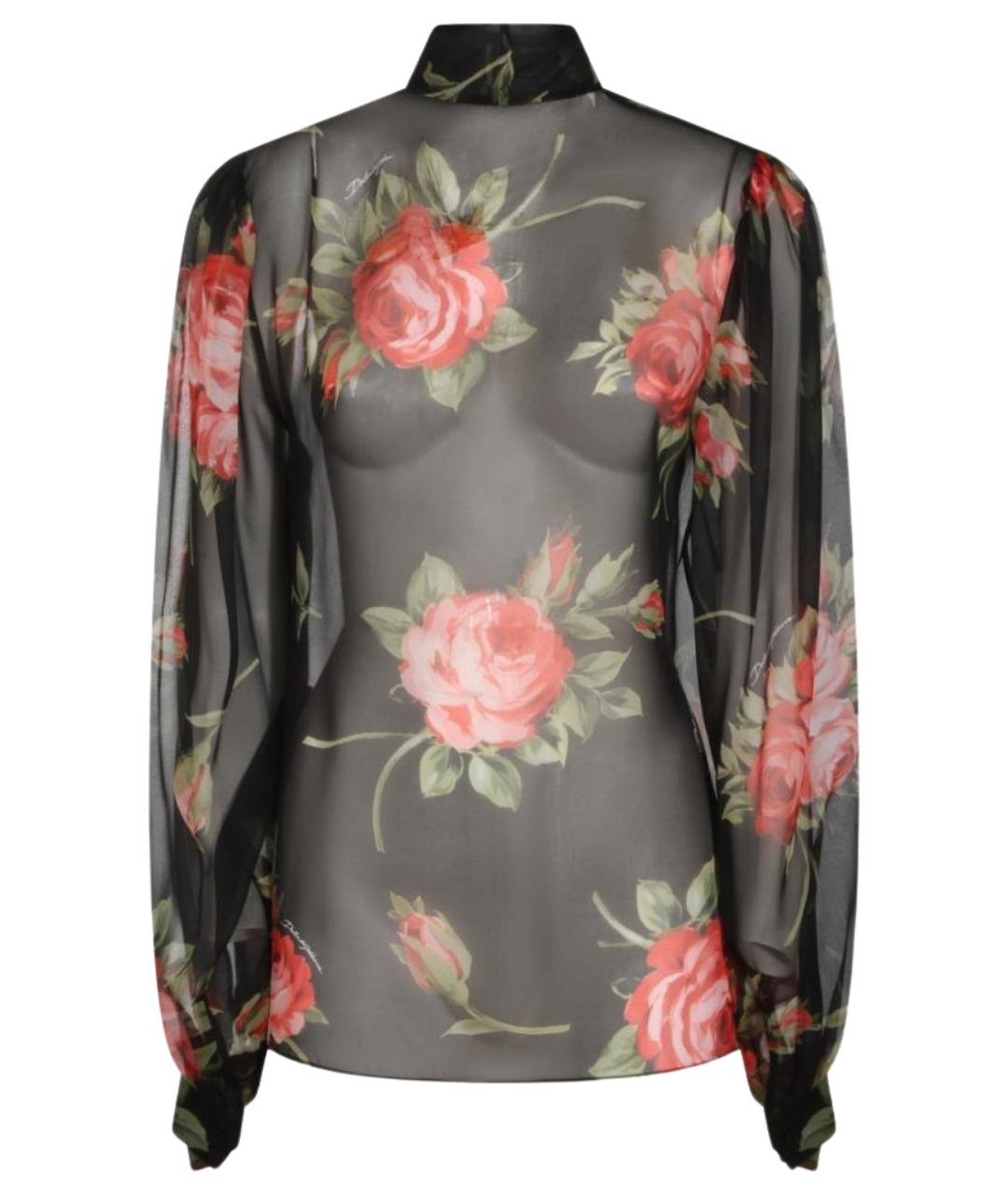 DOLCE&GABBANA Черная шелковая рубашка, фото 1