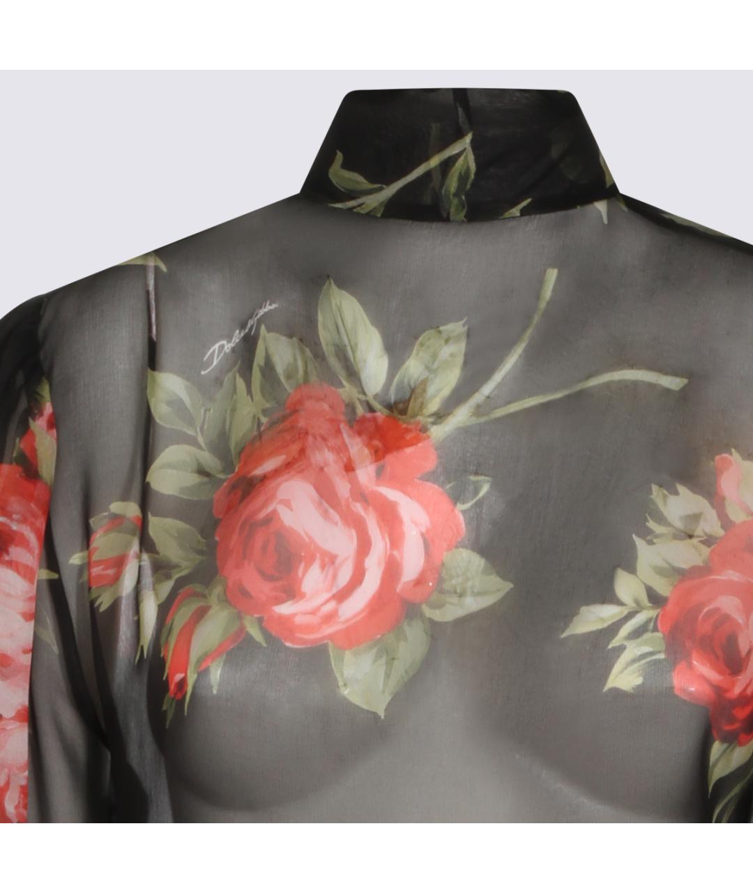 DOLCE&GABBANA Черная шелковая рубашка, фото 4