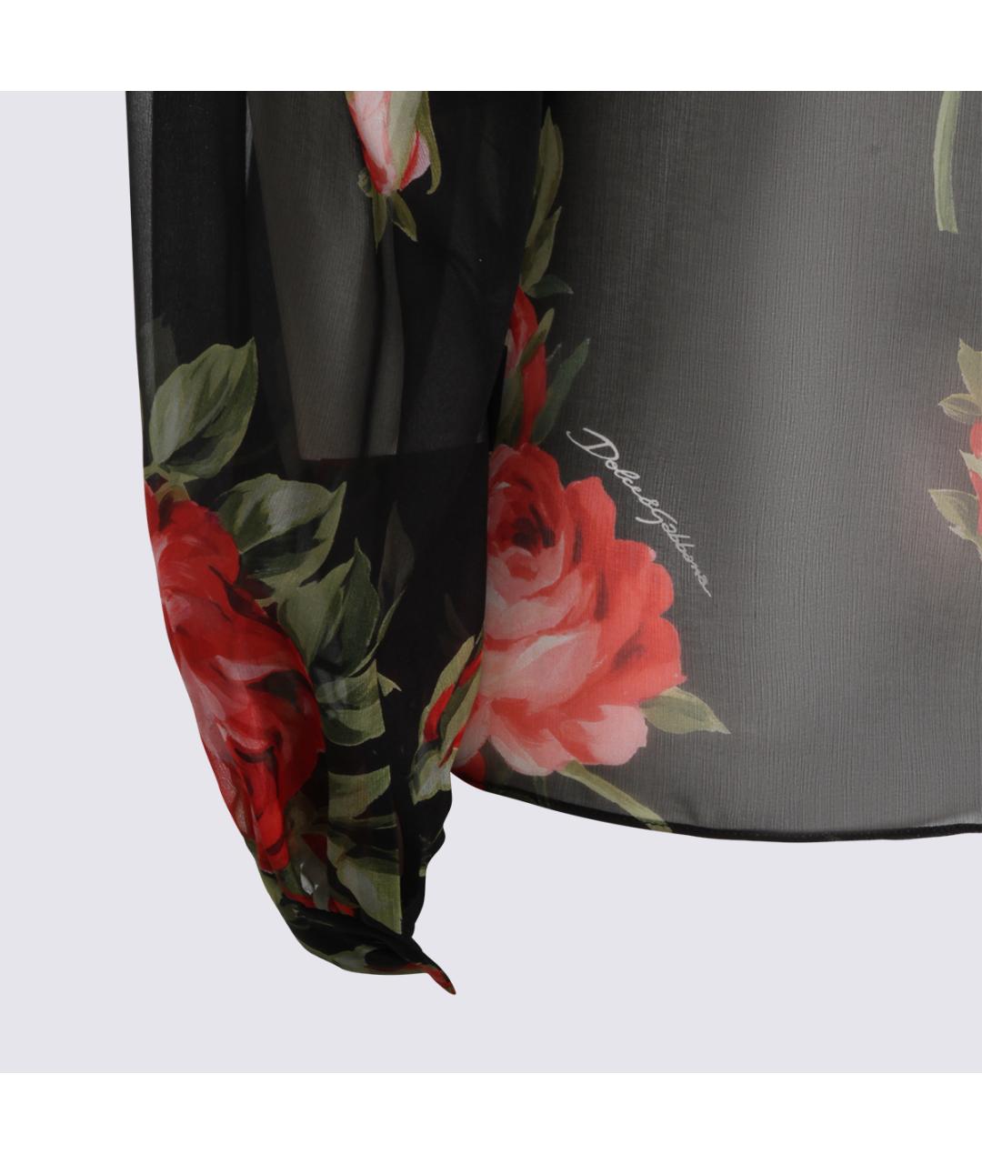 DOLCE&GABBANA Черная шелковая рубашка, фото 3