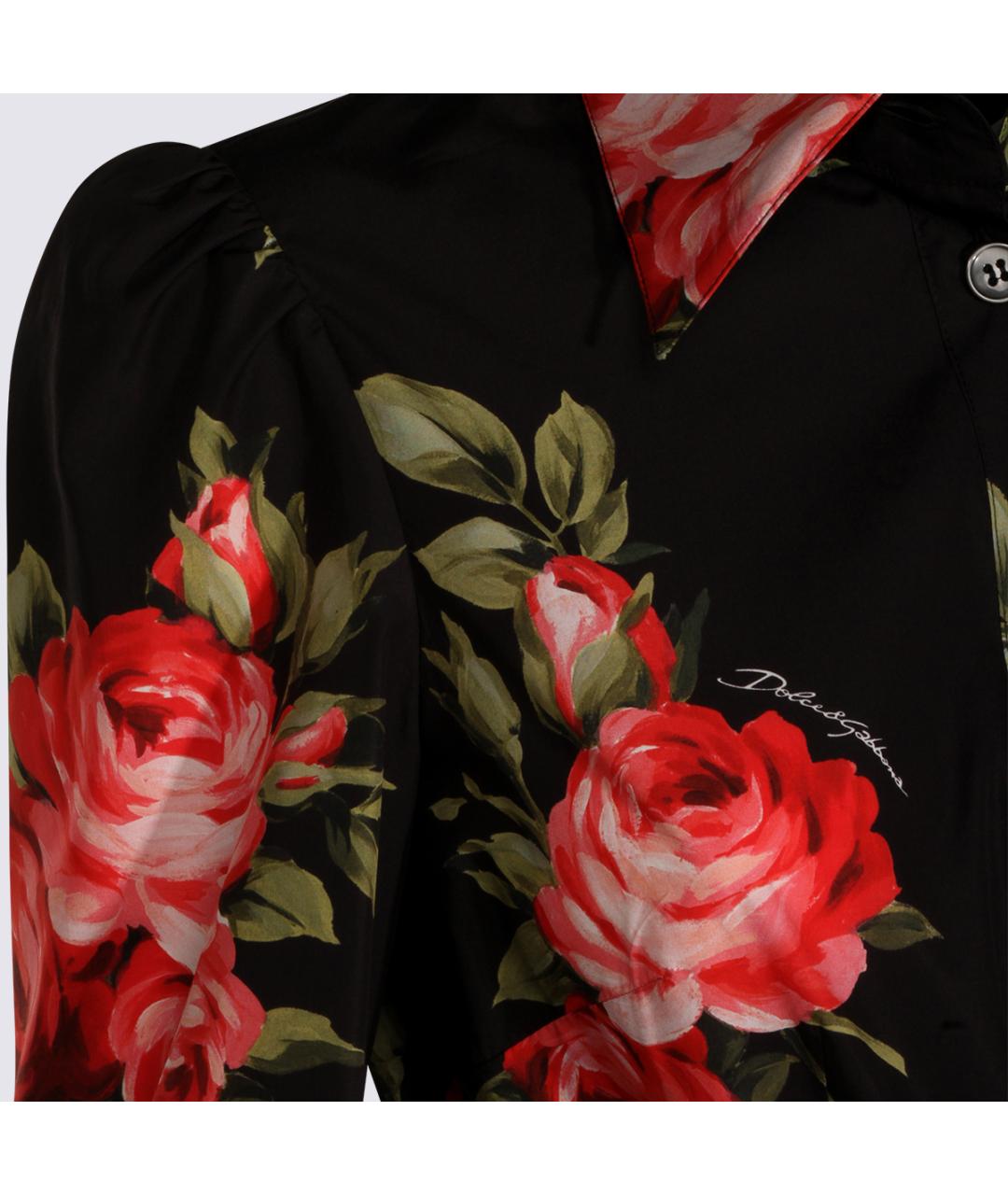 DOLCE&GABBANA Черное хлопковое повседневное платье, фото 3